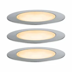 Oprawa wpuszczana Plug & Shine FLOOR zestaw 3x2W 2200K IP67 24V srebrny / stal nierdzewna (PL94722) - PAULMANN