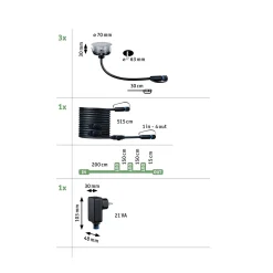 Oprawa wpuszczana Plug & Shine FLOOR zestaw 3x2W 2200K IP67 24V srebrny / stal nierdzewna (PL94722) - PAULMANN
