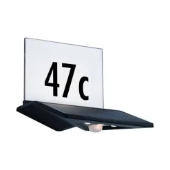 Outdoor Solar Kinkiet z numerem domu Yoko IP44 3000K 150lm czujnik ruchu Antracyt (PL94243) - Paulmann