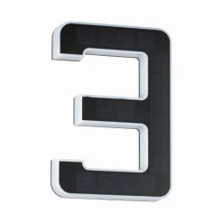 Outdoor Solar numer domu 3 3000K IP44 Wymienny akumulator (PL79844) - PAULMANN