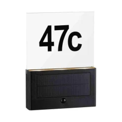 Outdoor Solar numer domu Neda IP44 PIR Antracyt nie szkodzi insektom (PL94725) - PAULMANN