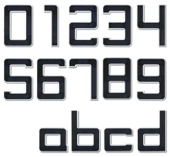 Outdoor Solar numer domu 1 3000K IP44 Wymienny akumulator (PL79842) - PAULMANN