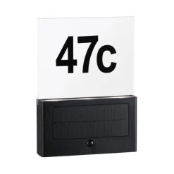 Outdoor Solar numer domu Neda IP44 3000K PIR Antracyt (PL94577) - PAULMANN