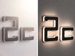 Outdoor Solar numer domu c 3000K IP44 Wymienny akumulator (PL94652) - PAULMANN