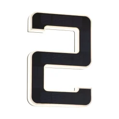 Outdoor Solar numer domu 2 3000K IP44 Wymienny akumulator (PL79843) - PAULMANN