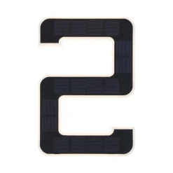 Outdoor Solar numer domu 2 3000K IP44 Wymienny akumulator (PL79843) - PAULMANN