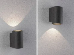 Outdoor 230V kinkiet Concrea 6,8W IP65 czarny 3000K Sandstone Cement (PL94500) - Paulmann