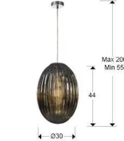 Ovila lampa wisząca 1L (752084) - Schuller