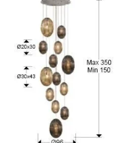 Ovila lampa wisząca 13L (752459) - Schuller