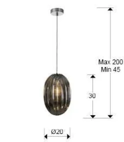 Ovila lampa wisząca 1L (752176) - Schuller
