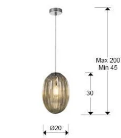 Ovila lampa wisząca 1L (752183) - Schuller