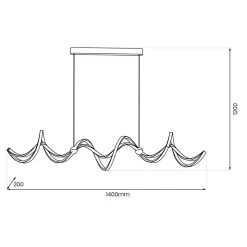 Ozdobna lampa wisząca do salonu COLIA 55W LED (ML1182) - Milagro