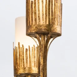 Ozdobny żyrandol Sawgrass - 6 źródeł światła - Płatkowe złoto (QN-SAWGRASS-6-DG-O) - Quintiesse