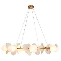 Ozdobny żyrandol CHIC złoto biały 105 cm (ST-DL-2969) - Step into Design