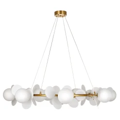 Ozdobny żyrandol CHIC złoto biały 105 cm (ST-DL-2969) - Step into Design