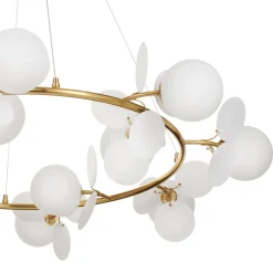 Ozdobny żyrandol CHIC złoto biały 105 cm (ST-DL-2969) - Step into Design