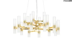 Ozdobny żyrandol TUBS 18 złota (MSE1501100457) - Moosee