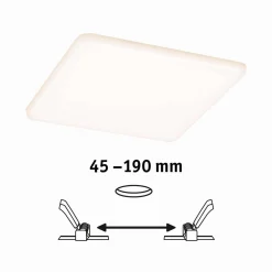 Panel bezramkowy Veluna VariFit IP44 20W 3000K 185x185mm Tworzywo sztuczne (PL92395) - PAULMANN