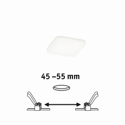 Panel bezramkowy Veluna VariFit IP44 6W 4000K 75x75mm Tworzywo sztuczne (PL92396) - PAULMANN