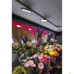 PANEL TRACK kwadratowy 150x300 mm, 1-fazowy spot czarny 18 W 3000 K (1004933) - SLV