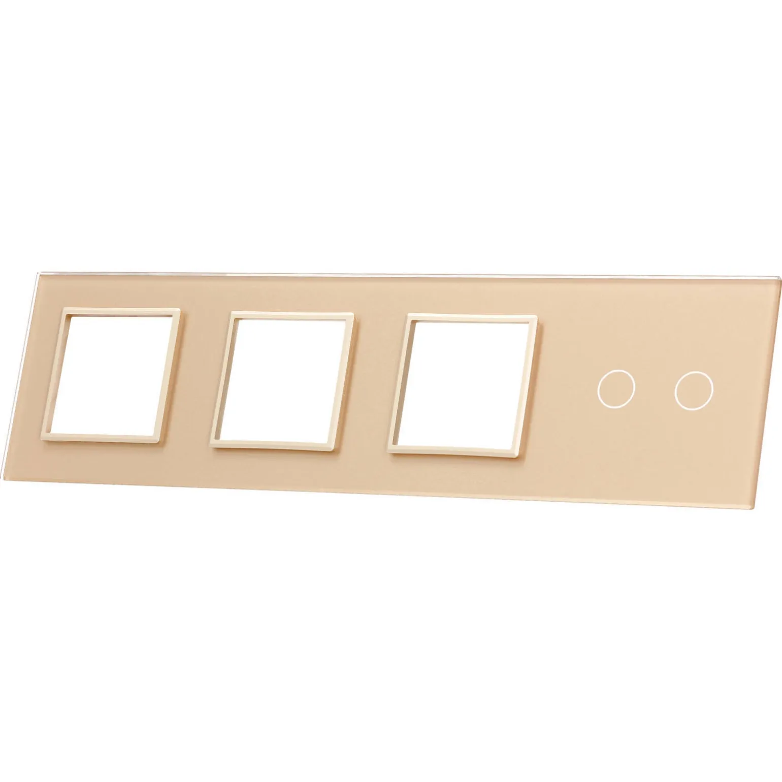 Panel złoty na potrójne miejsce na gniazdo + moduł (702GGG-63) LIVOLO