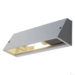 PEMA, lampa ścienna outdoor, TC-(D,H,T,Q)SE, IP44, prostokątna, srebrnoszara, maks. 15W (230034) - SLV