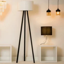 PIKO LAMPA PODŁOGOWA CZARNA/BLACK-WHITE (ASZ.1759) - Zuma Line