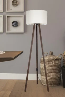 PIKO LAMPA PODŁOGOWA ORZECH/WALNUT-CREAM (ASZ.1608) - Zuma Line