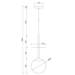 PLAAT A granatowa sufitowa lampa wisząca (PLA11313P0) - Ummo