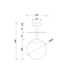 PLAAT B beżowa lampa przysufitowa / plafon z podwyższoną szczelnością IP44 (PLB1100S3) - Ummo