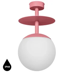 PLAAT B różowa lampa przysufitowa / plafon z podwyższoną szczelnością IP44 (PLB180S3) - Ummo