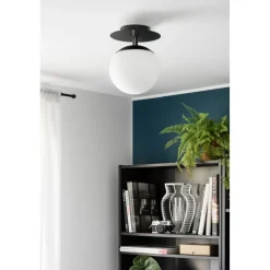 PLAAT C czarna lampa ścienna / kinkiet z podwyższoną szczelnością IP44 (PLC120S0) - Ummo