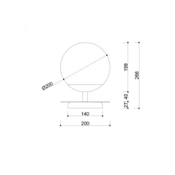 PLAAT ST różowa lampa stołowa (PLS188P1) - Ummo