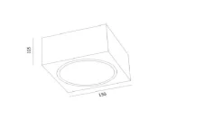 plafon 1 pł. RODOS czarny 1 x G9/48W ARGON 346