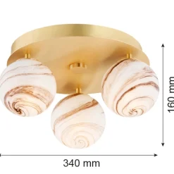 Plafon 3 pł. (koło) FABIO (6290) - Argon
