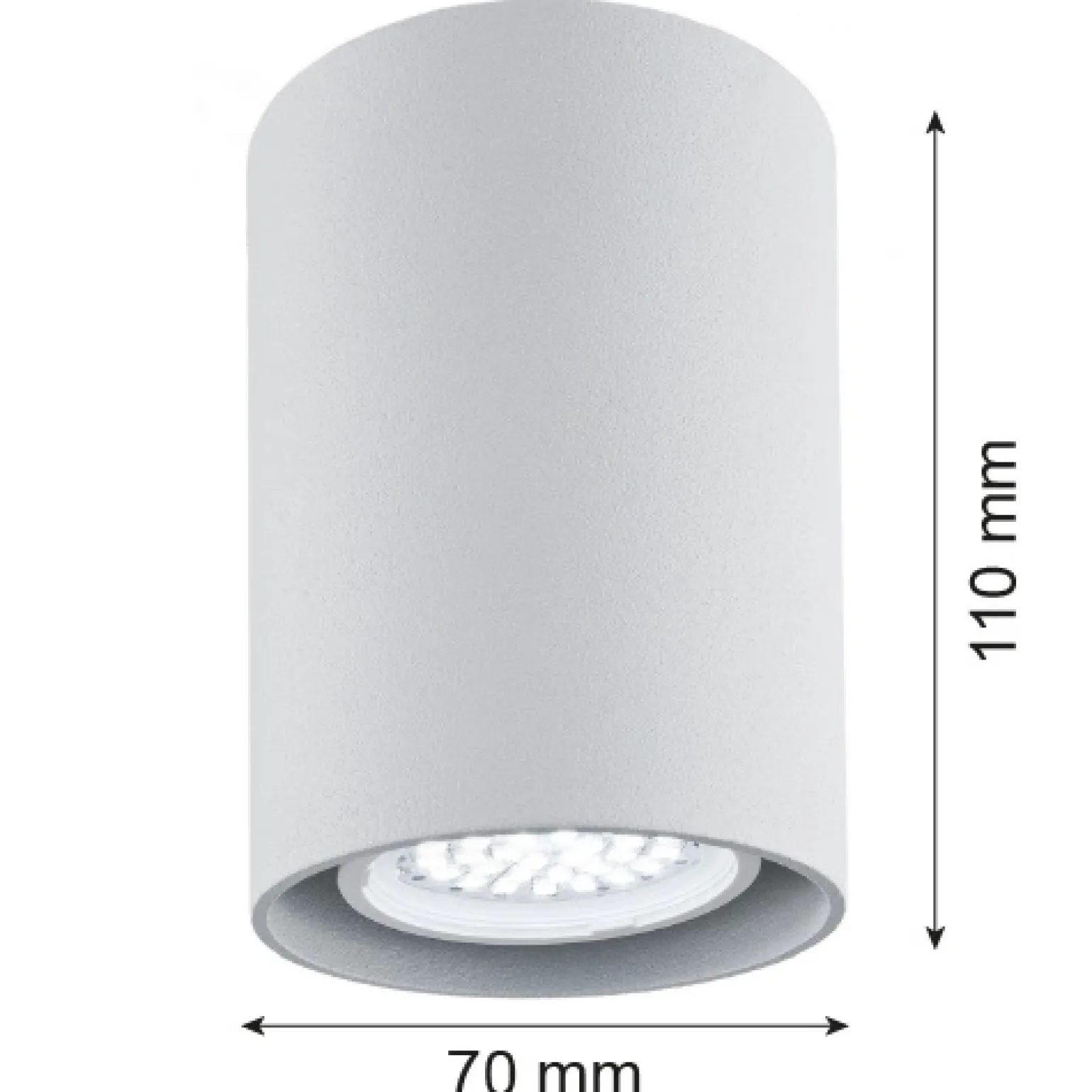 Plafon 1 pł. okrągły TYBER (3117) - Argon