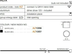 Plafon ALIX black (AZ1357 | GM4110-BK) - AZZARDO