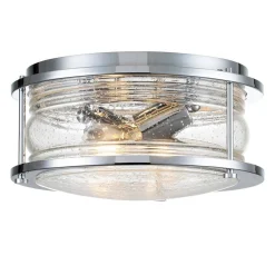 Plafon Ashlandbay - 2 źródła światła - Polerowany chrom (QN-ASHLANDBAY-F-PC-BATH) - Quintiesse