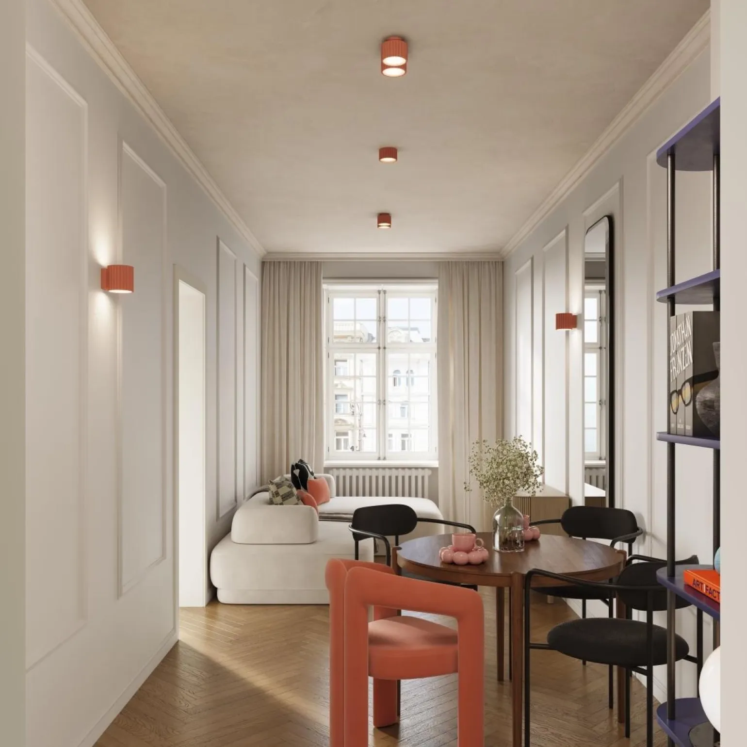 Plafon AURA 1 brzoskwiniowy Gx53 (SL.1827) - Sollux Lighting