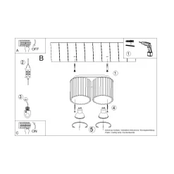 Plafon AURA 2 burgund GU10 (SL.1820) - Sollux Lighting