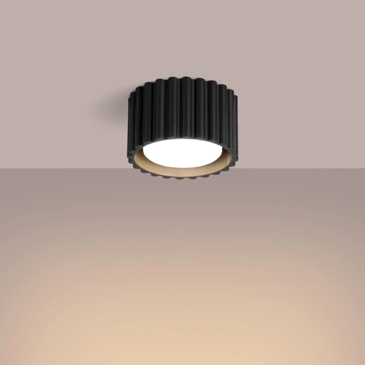 Plafon AURA 1 czarny Gx53 (SL.1787) - Sollux Lighting