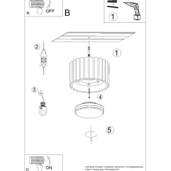 Plafon AURA 1 mocca Gx53 (SL.1807) - Sollux Lighting