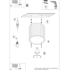 Plafon AURA 1 taupe GU10 (SL.1814) - Sollux Lighting