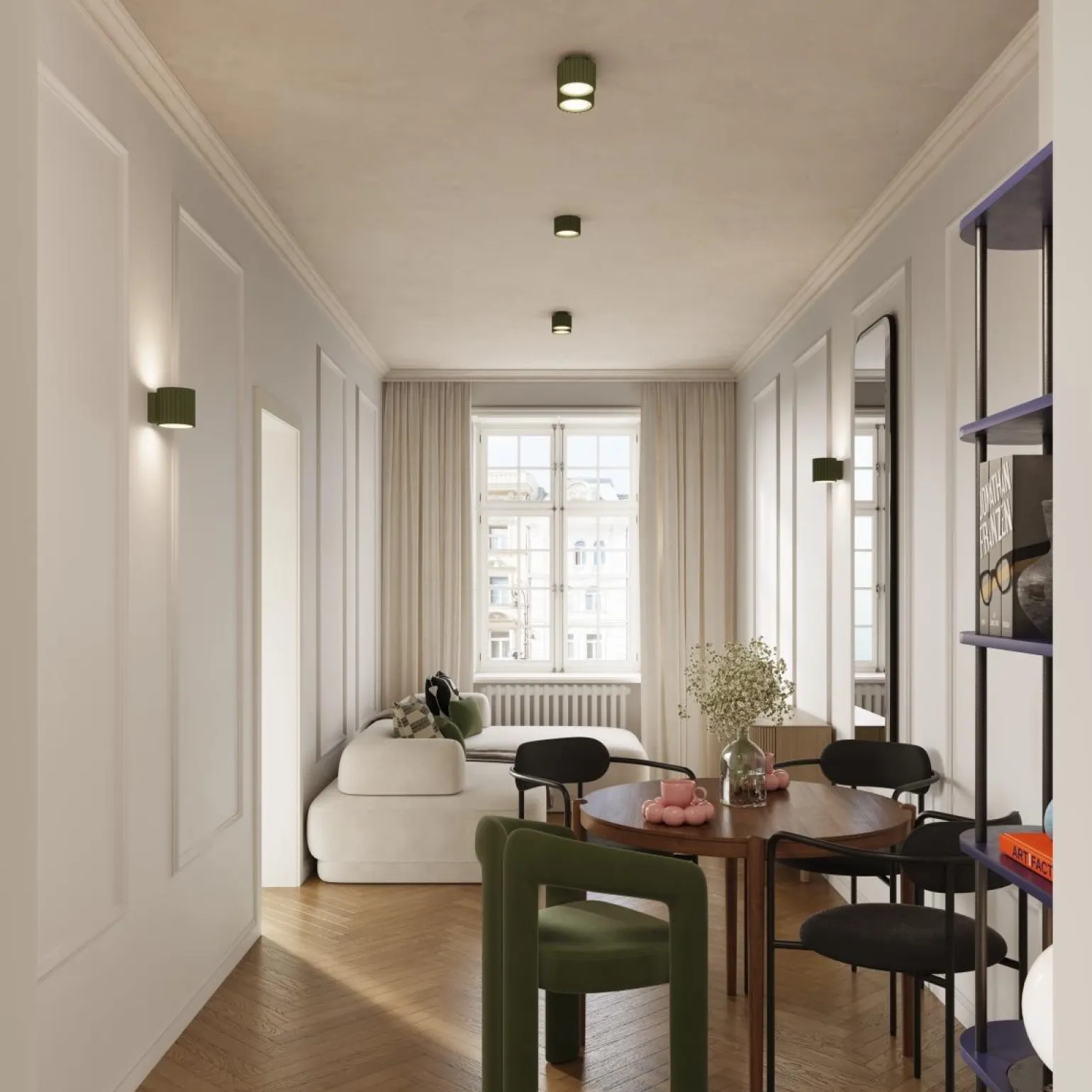 Plafon AURA 1 zielony oliwkowy Gx53 (SL.1797) - Sollux Lighting