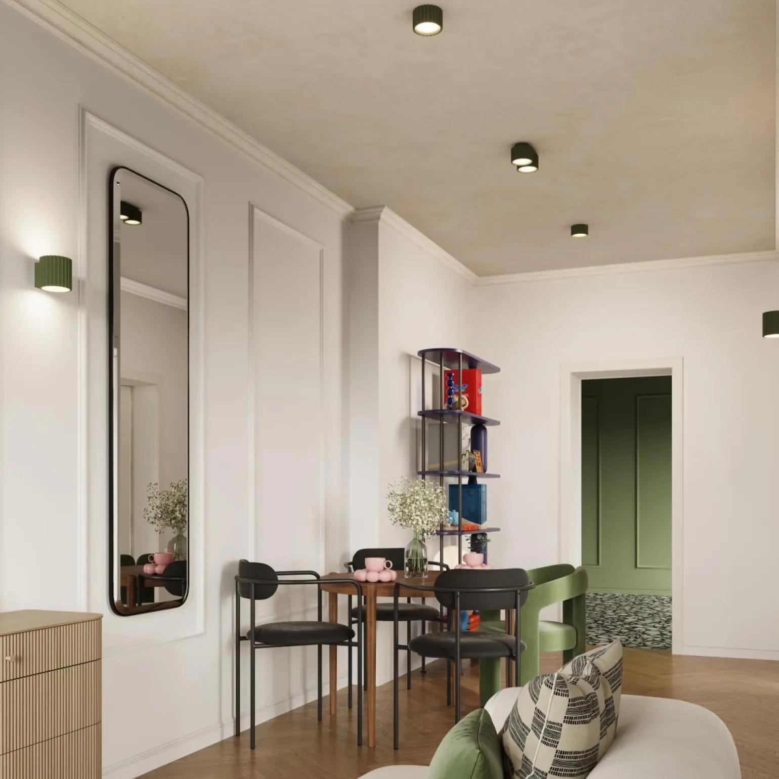 Plafon AURA 1 zielony oliwkowy Gx53 (SL.1797) - Sollux Lighting