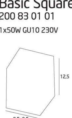Plafon Basic Square biały (C0070) Maxlight
