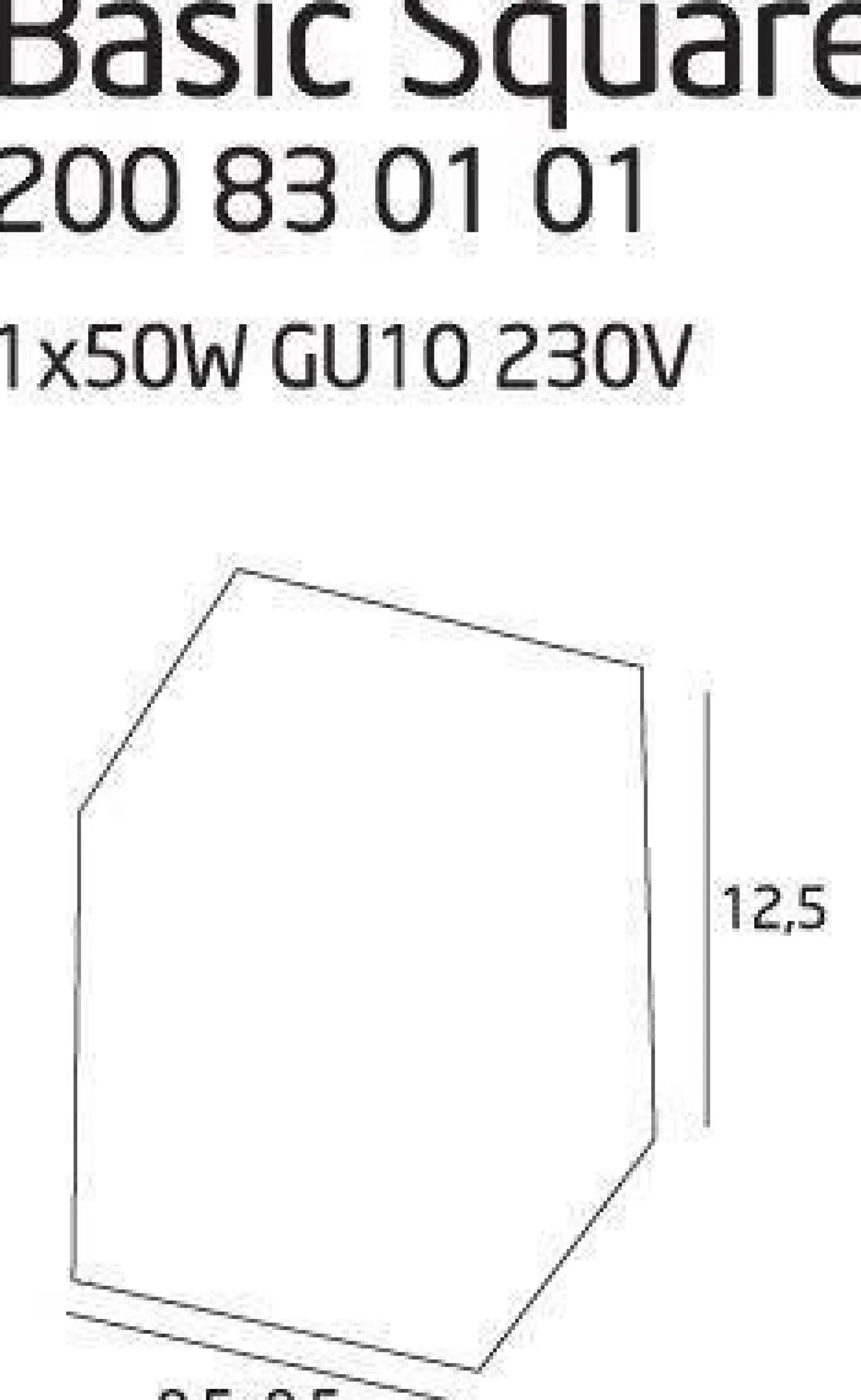 Plafon Basic Square biały (C0070) Maxlight