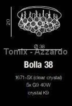 Plafon BOLLA 38 (1671-5X) Azzardo