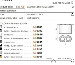 Plafon BROSS 2 white (AZ0859 | GM4200-WH) - AZZARDO