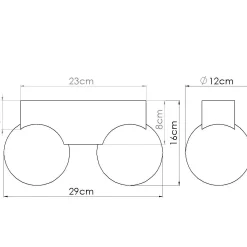 Plafon BULBO 2 naturalne drewno (SL.1683) - Sollux Lighting